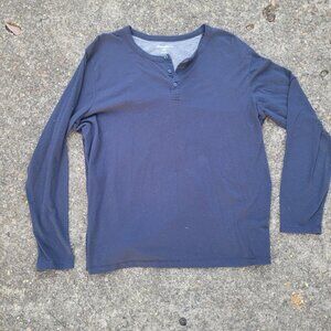 eddie bauer long sleeve thermal cotton mens winter fall XL navy blue